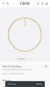 China Replica Dior Necklaces 69usd Only